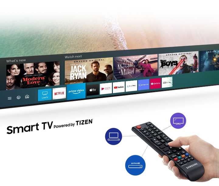 Smart TV portátil Samsung Series 7 UN55AU7000GXUG LED Tizen 4K 55