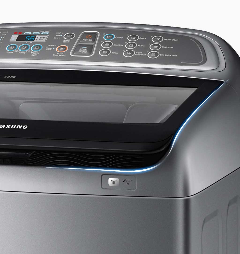 Wa5700js Toploader With Active Dual Wash 13 Kg Wa13j5730ss Fa Samsung Africa