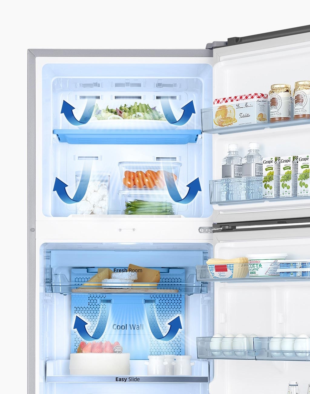 Le froid est distribué dans l'ensemble de la cavité