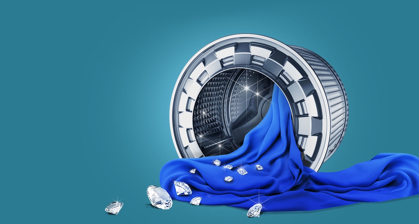 Avec son design légèrement ondulé et unique, le Diamond Drum favorise un lavage tout en douceur de vos vêtements grâce à ses aspérités en forme de diamant. La taille réduite de ses orifices de sortie d'eau permet de protéger le tissu tout en empêchant les vêtements de se coincer.