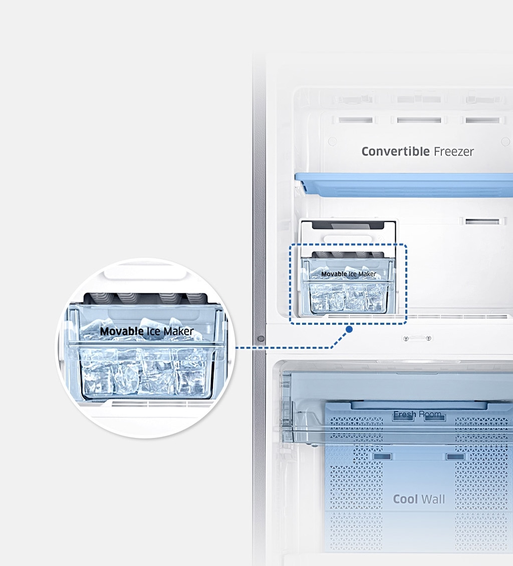 Easily and flexibly store ice