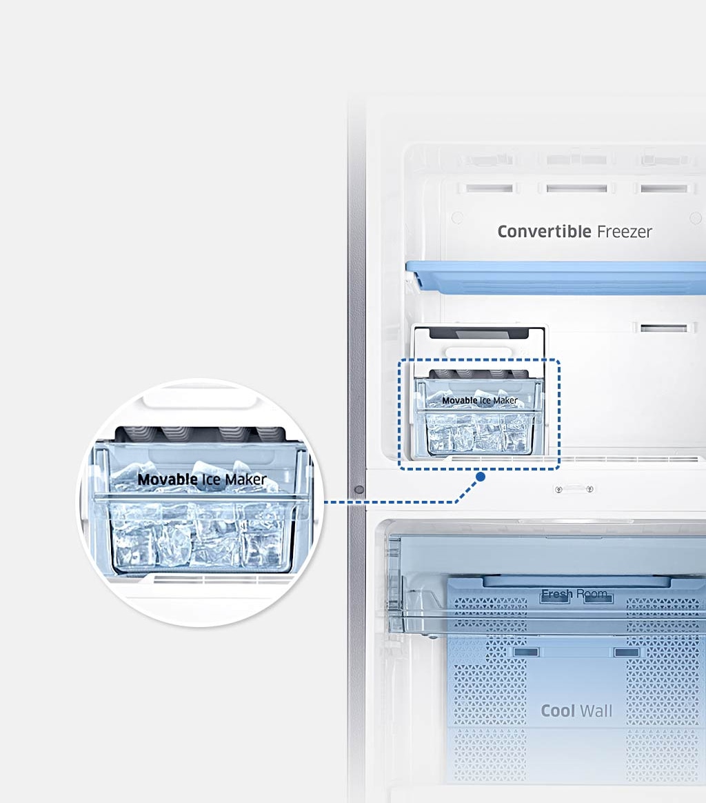 Easily and flexibly store ice