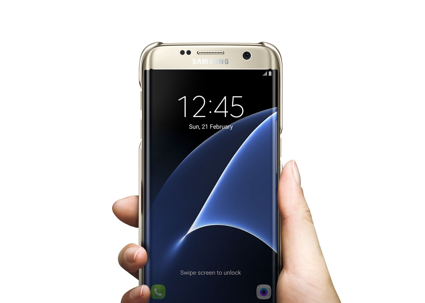 carcasa clear cover samsung para galaxy s7 edge dorado carcasa clear cover samsung para galaxy s7 edge dorado