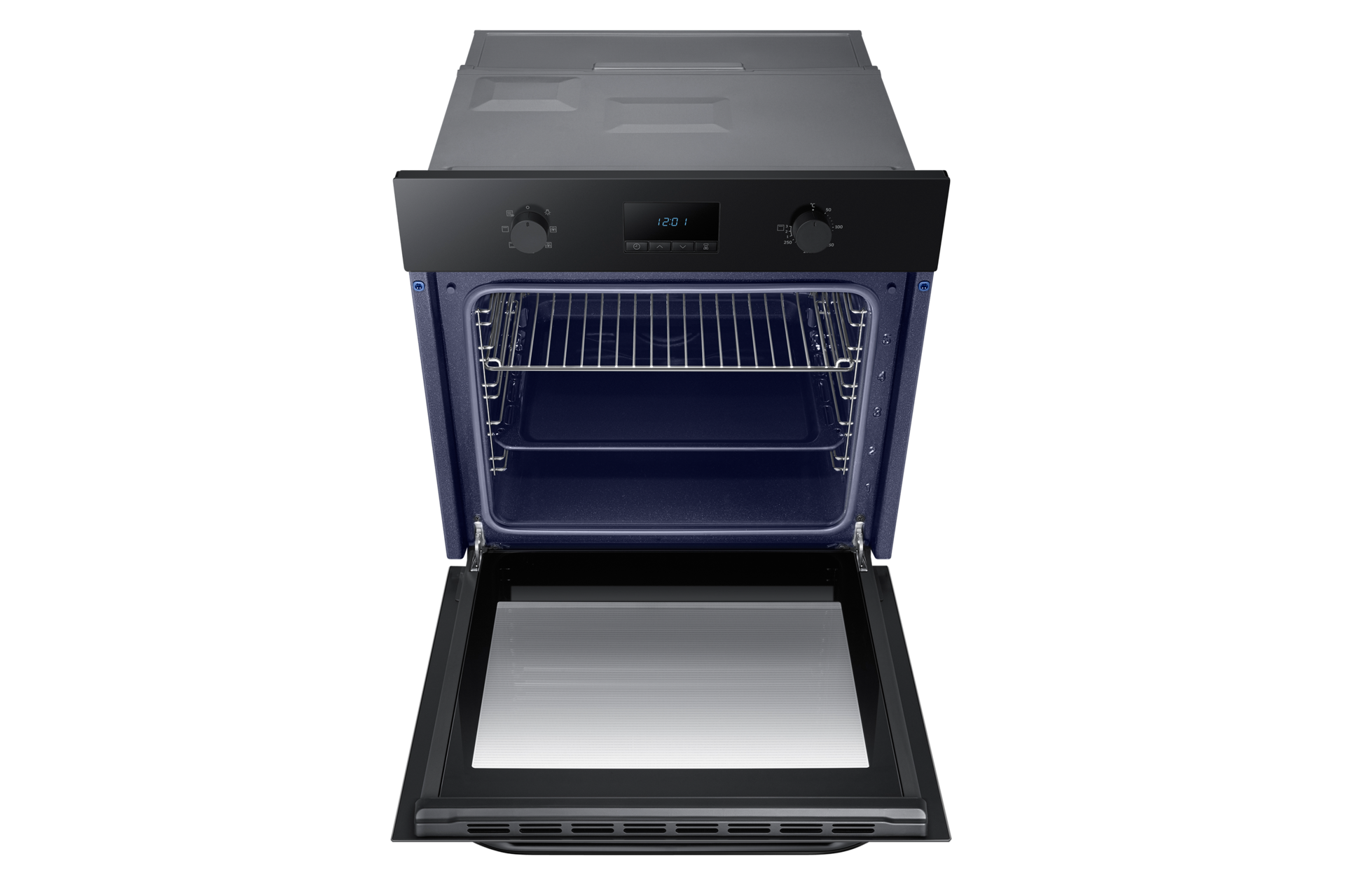 front-over-open black