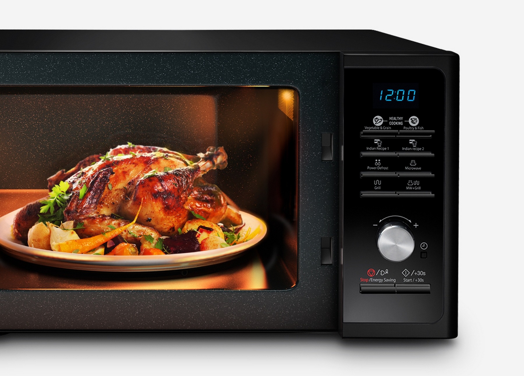 Microondas con Grill de Interior Cerámico, 23L Samsung Argentina