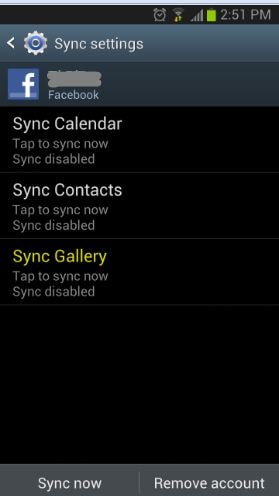 facebook photo sync