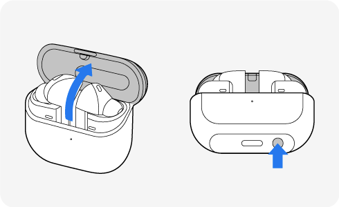 Opened Galaxy Buds3 Pro case