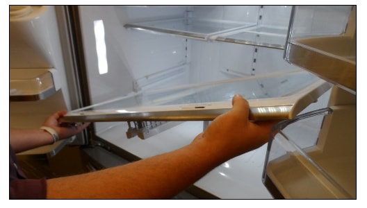 How to remove the bottom Glass Shelf in Samsung French door Fridge ...