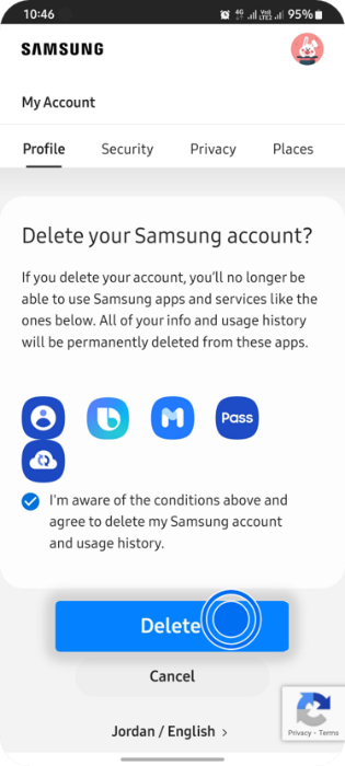 How Can I Delete My Samsung Account Samsung Gulf 4843