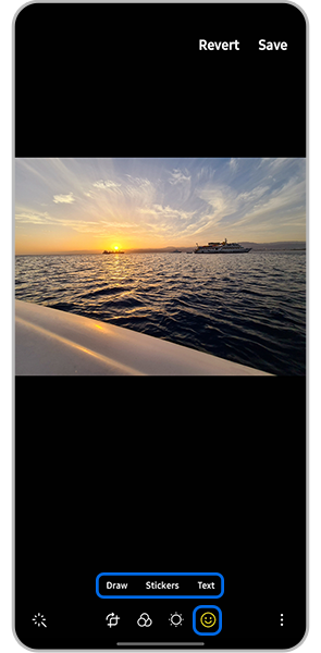 Samsung Gallery Editing a photo. Samsung Gulf