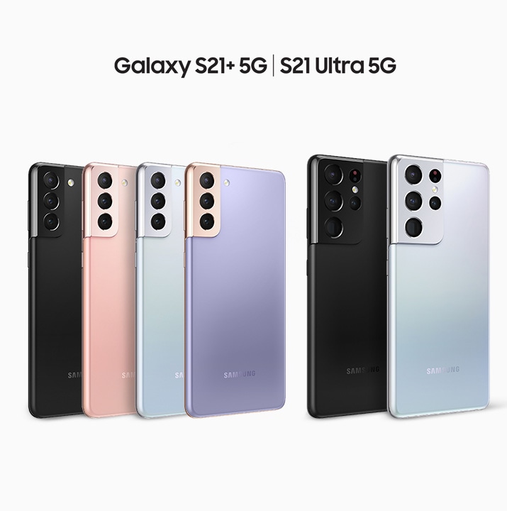 Samsung Galaxy S21, S21+, S21 Ultra 5G colour options