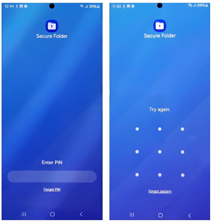 Samsung Passcode Pattern Resetting my Secure Folder Passcode | Samsung Gulf