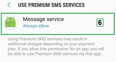 Nougat Os How To Change Premium Sms Settings To Allow Sending Sms To Short Numbers Samsung Gulf