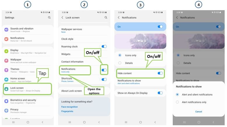 How To Hide The Content Notification On The Lock Screen Of Samsung