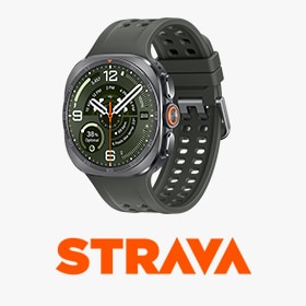 Titanium Silver smartwatch with Strava fitness tracking and perforated sport band