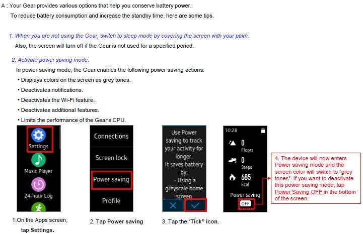 How do I increase battery run time on my Gear fit 2 Samsung Africa