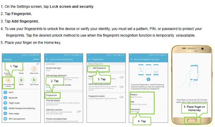 How Do I Register A Fingerprint On My Samsung Galaxy S7 S7 Edge Samsung Africa
