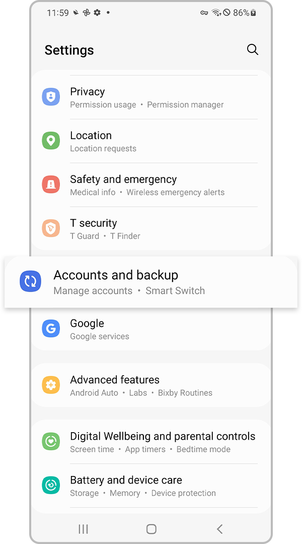 Samsung account device removal steps screenshot