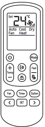 Como faço para usar o controle remoto do meu ar condicionado