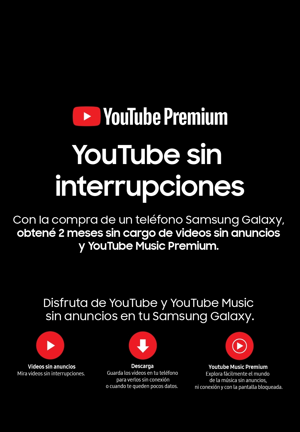 Beneficio Samsung Members – YouTube Premium | Samsung AR