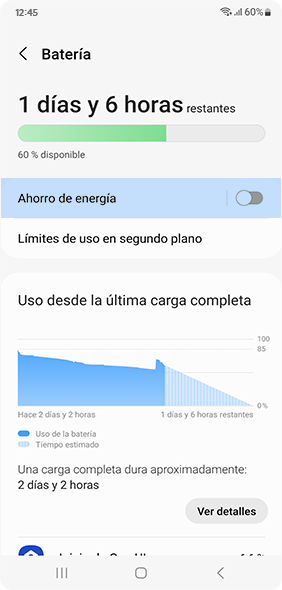Power saving tab