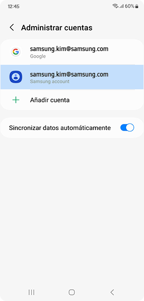 Seleccioná el menú Ver más en Cuenta de usuario