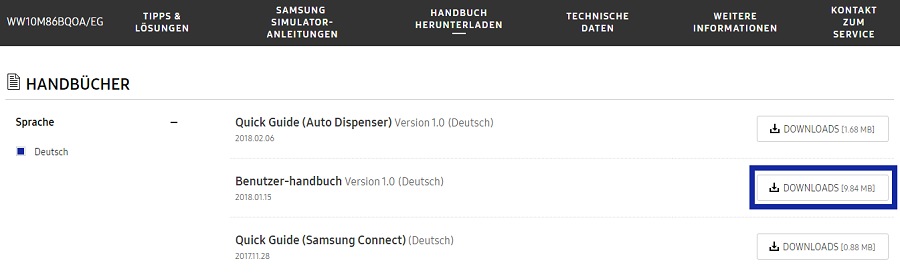 wo kann ich die bedienungsanleitung