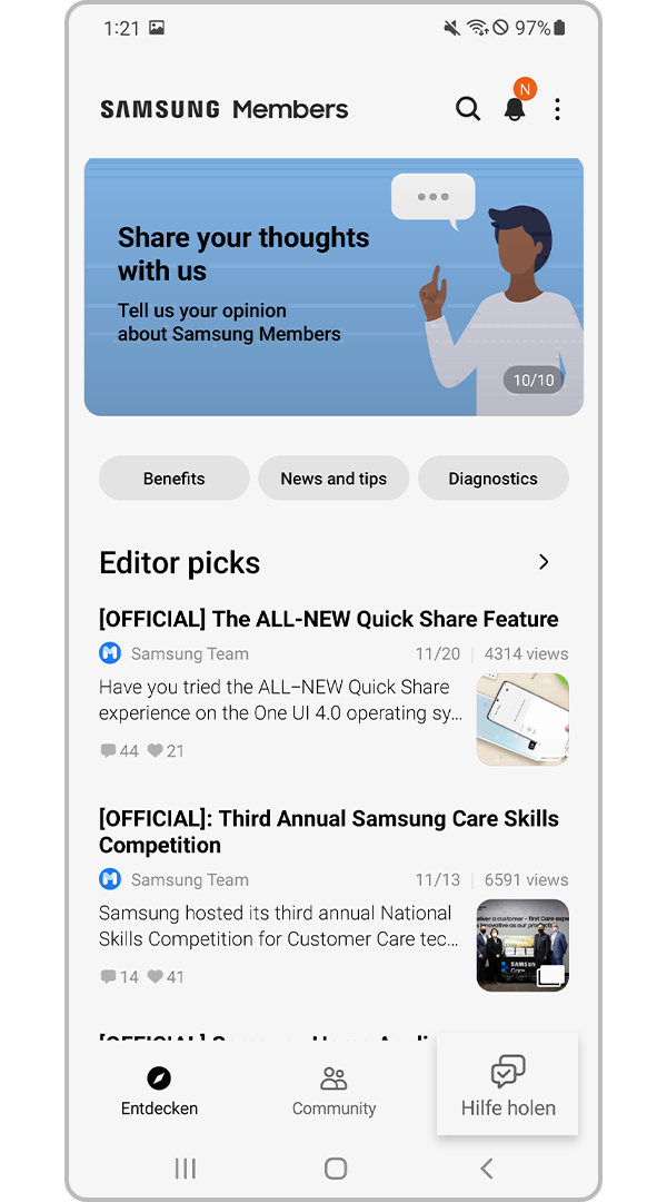 Der Annäherungssensor funktioniert nicht richtig | Samsung Österreich