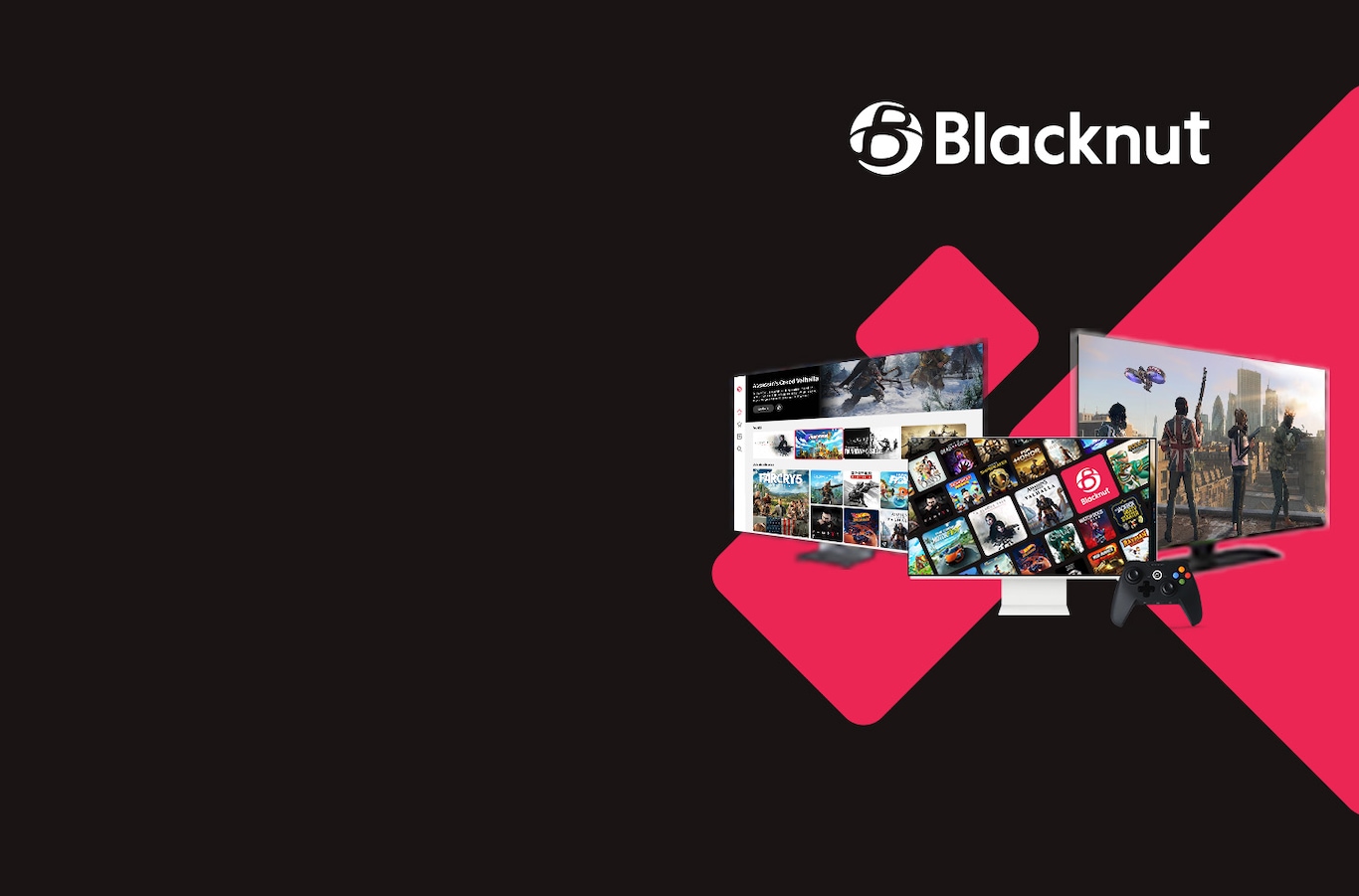 Logo von "Blacknut" auf einem schwarzen Hintergrund