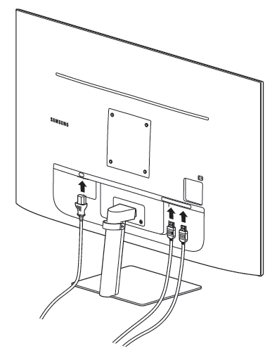 Plug in cables into Monitor