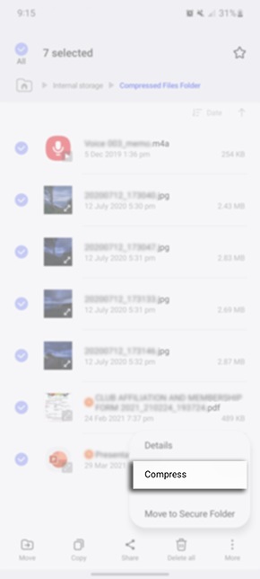 Compressing Files on my Galaxy Device | Samsung Australia