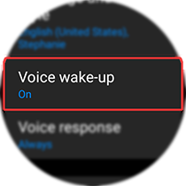Select Voice wakeup