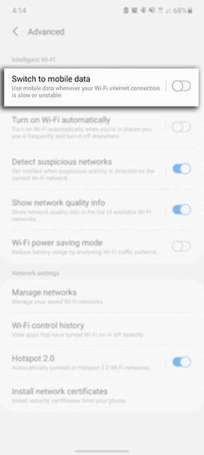 Activate Adaptive Wi Fi On My Samsung Device Samsung Australia