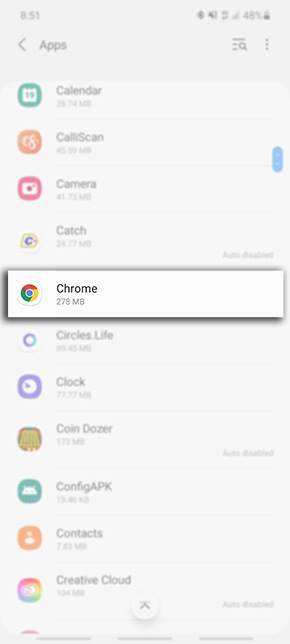 how to google chrome clear cache on samsung