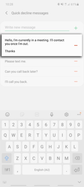 Sending Quick Decline Messages on my Samsung Phone | Samsung Gulf