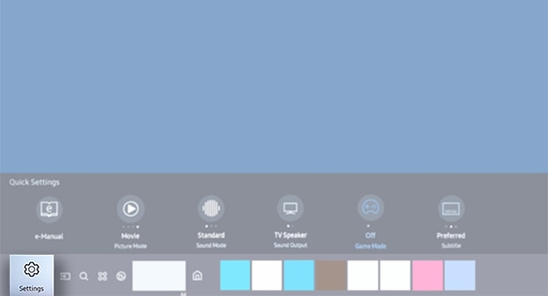 Samsung TV settings