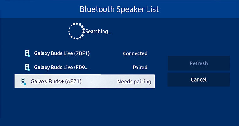 Select second Bluetooth device