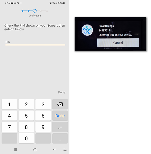 Enter the PIN shown on your TV