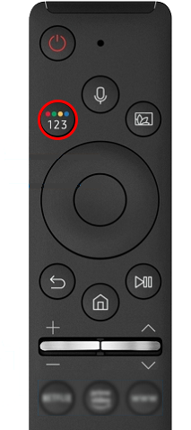 Press the 123 button on your remote