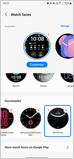 Galaxy watch 2025 faces app