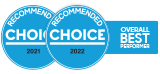 CHOICE Recommended 2021-2022 best performer logo