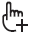 Hand icon with a plus symbol