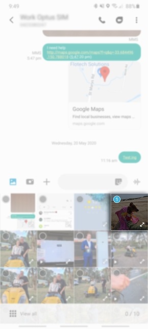 attach photo to text message samsunf