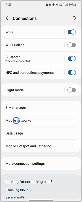 Tap on Mobile networks