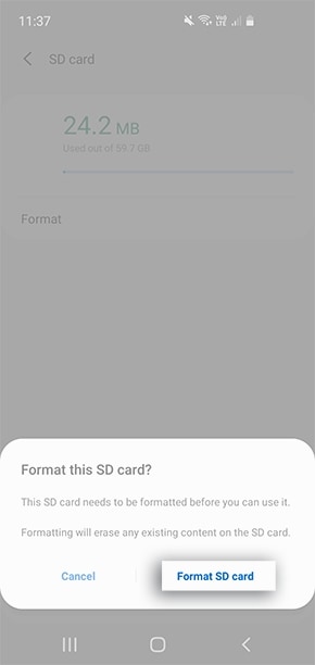 how to format sd card on phone