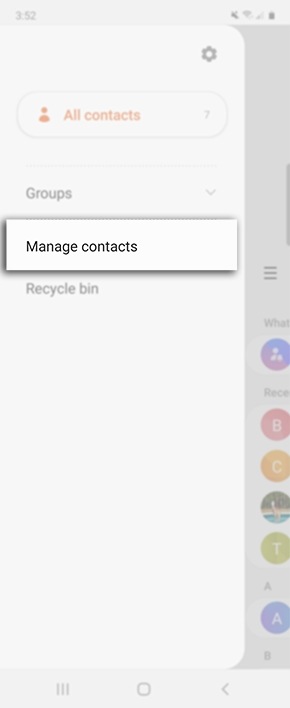 Select Manage Contacts