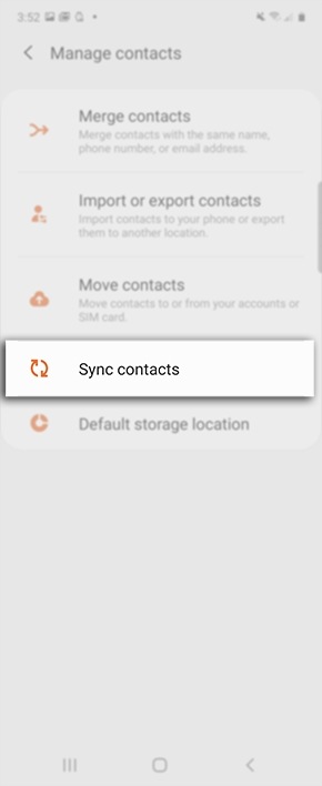 Tap on Sync contacts