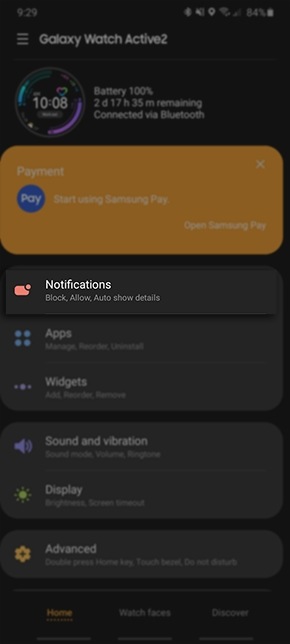 whatsapp notification on samsung galaxy watch