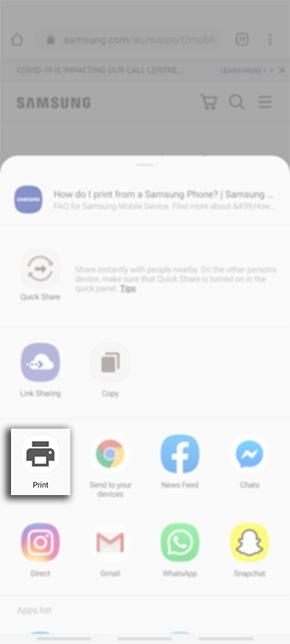 How do I print from a Samsung Phone? | Samsung Australia