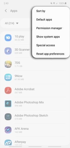 Select Default apps